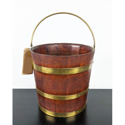 423 - PEAT BUCKET, reproduction 19th century style, 30.5cm diam. x 48cm H at tallest.