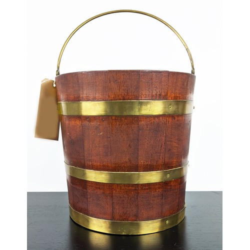 423 - PEAT BUCKET, reproduction 19th century style, 30.5cm diam. x 48cm H at tallest.