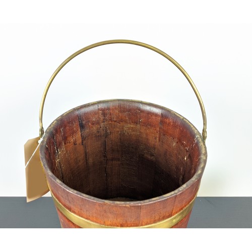 423 - PEAT BUCKET, reproduction 19th century style, 30.5cm diam. x 48cm H at tallest.