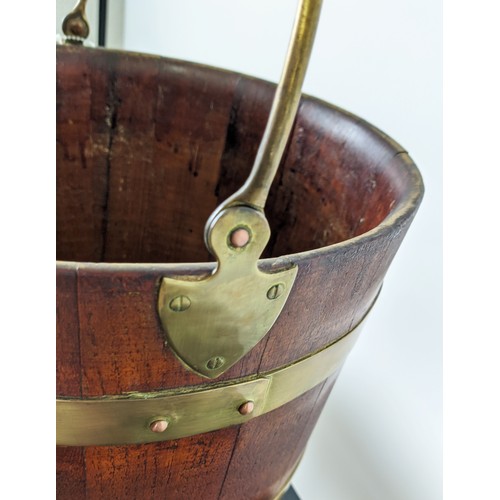 423 - PEAT BUCKET, reproduction 19th century style, 30.5cm diam. x 48cm H at tallest.