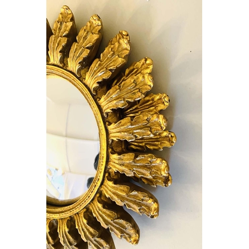 432 - CONVEX MIRRORS, a collection of nine, Regency style, gilt frames, of various designs and sizes, 30cm... 