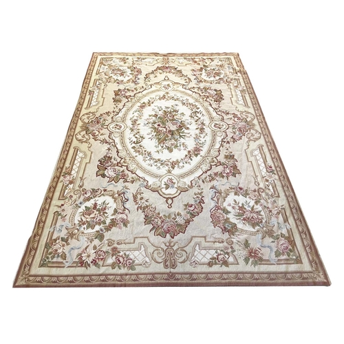 102 - AUBUSSON CARPET, 271cm x 178cm.