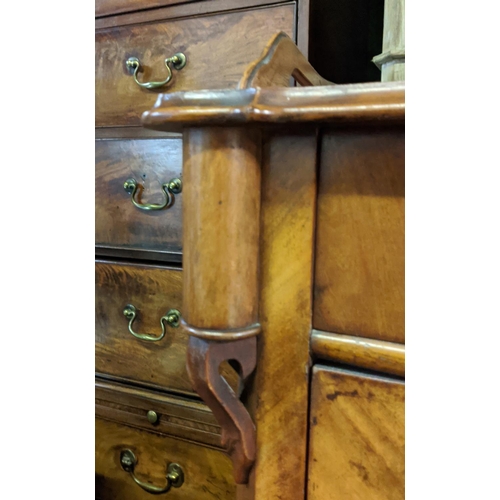 267 - SIDE CABINET, 19th century Continental mahogany, fitted with a single drawer over a single door, 143... 