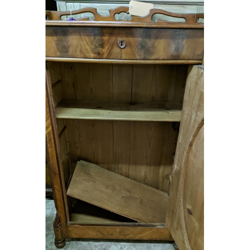 267 - SIDE CABINET, 19th century Continental mahogany, fitted with a single drawer over a single door, 143... 