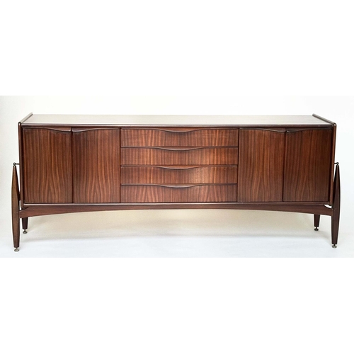 285 - SIDEBOARD, mid 20th century teak Danish style with drawers and doors, 184cm W x 78cm H x 46cm D.