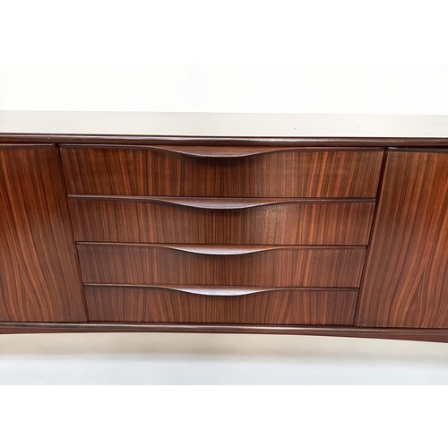 285 - SIDEBOARD, mid 20th century teak Danish style with drawers and doors, 184cm W x 78cm H x 46cm D.