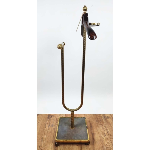 300 - VALET STAND, vintage 20th century on castors, 113cm H.