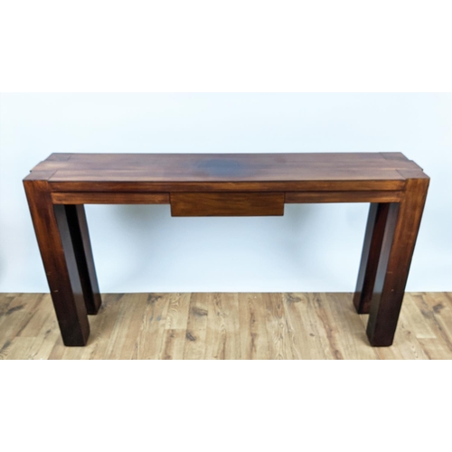 304 - CONSOLE TABLE, contemporary design, 140cm x 29.5cm x 26cm.