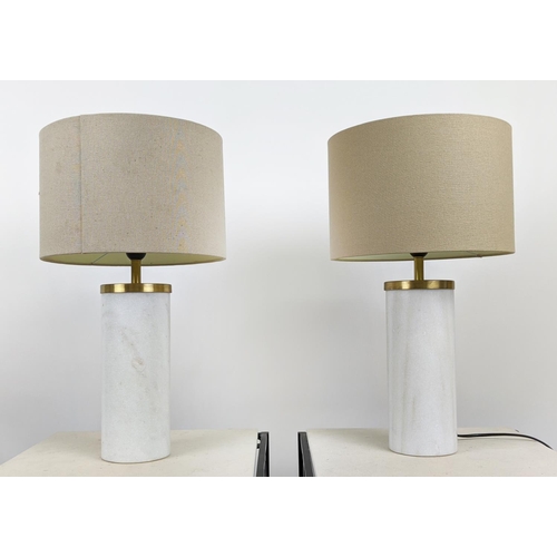 382 - TABLE LAMPS, a pair, contemporary, each 53cm H including shades. (2)