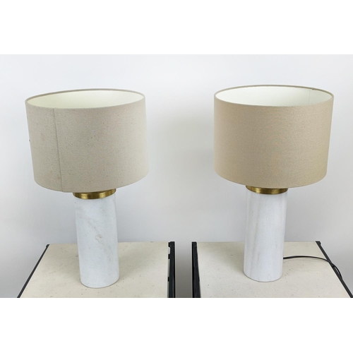 382 - TABLE LAMPS, a pair, contemporary, each 53cm H including shades. (2)