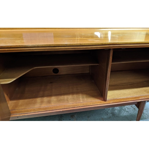 438 - SIDEBOARD, 230cm W x 51cm D x 79cm H, vintage.