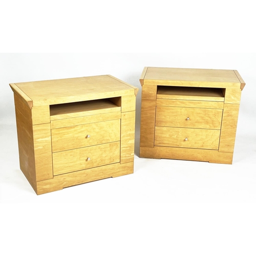 443 - GIORGETTI BEDSIDE CHESTS, a pair, designed by Chi Wing Lo, 58cm H x 70cm x 42cm. (2)