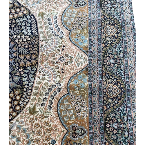 85 - FINE PART SILK TEHRAN DESIGN CARPET, 300cm x 205cm.