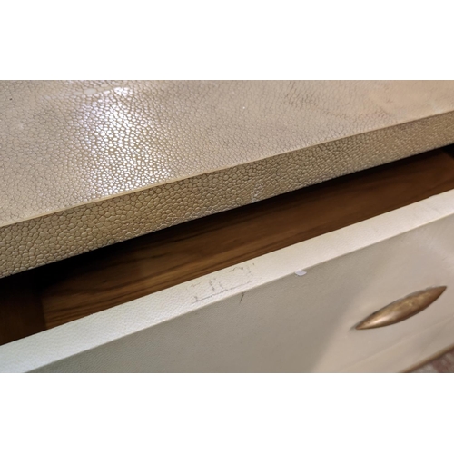 453 - JULIAN CHICHESTER CHEST, 110cm x 55cm x 82cm H, shagreen style.