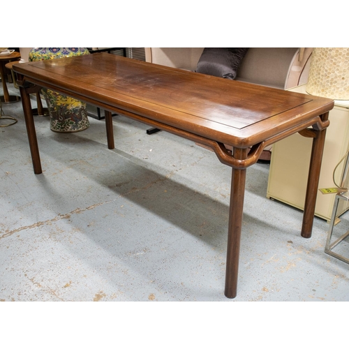 461 - TABLE, 78cm H x 189cm W x 73cm D, 20th century Chinese padoukwood.