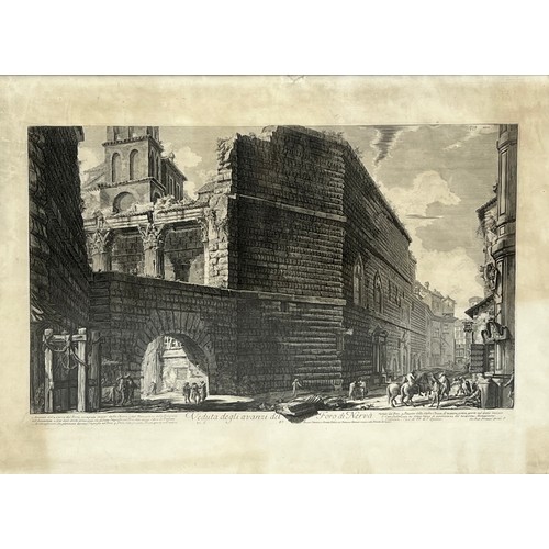 35 - GIOVANNI B PIRANESI (1720-1778) 'Veduta deglis avanzi del Foro di Nerva', etching, 62cm x 82cm overa... 