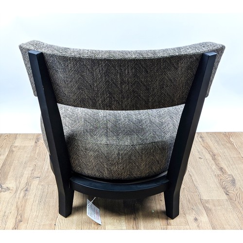 456 - SIDE CHAIR, 74cm high, 70cm wide, 62cm deep, contemporary design, grey fabric upholstered.