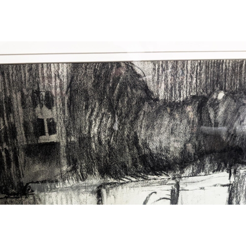 60 - KEITH ROBERTS 'Trafalgar Drawing', series IV, charcoal on paper, Christies label verso, 47.5cm x 55c... 