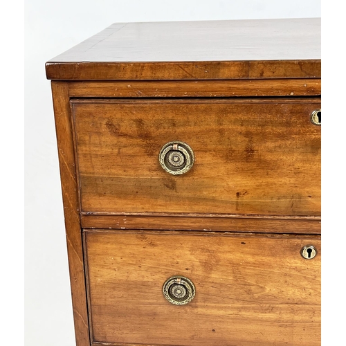 213 - CHEST, 77cm H x 65cm W x 40cm D, Regency mahogany, circa 1810, with divided top drawer, above two ot... 