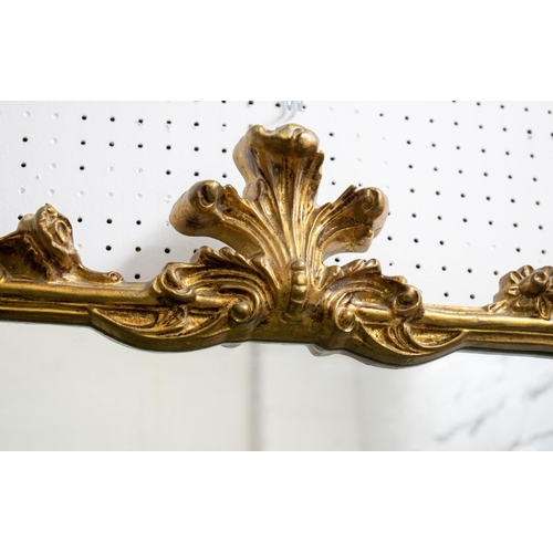 490 - WALL MIRROR, 97cm H x 57cm, Italian with entwined foliate rectangular gilt frame.