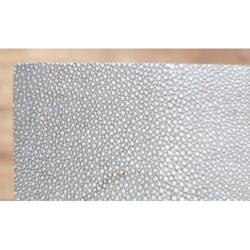 371 - OKA SIDE TABLE, 51cm W x 51cm D x 53cm H, faux shagreen.