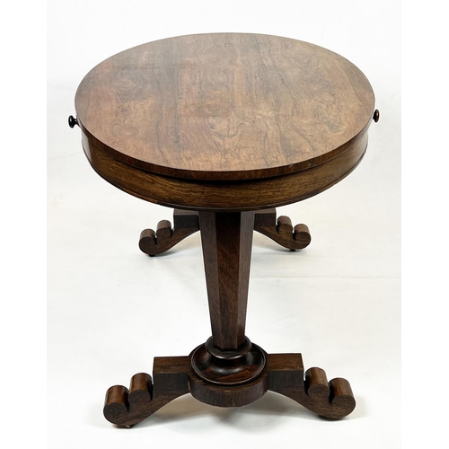 167 - LIBRARY TABLE, 75cm H x 122cm x 73cm, William IV rosewood, circa 1835, with oval top above a shallow... 