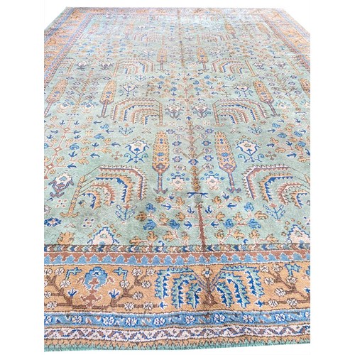 102A - ANTIQUE ANATOLIAN OUSHAK CARPET, 455cm x 355cm