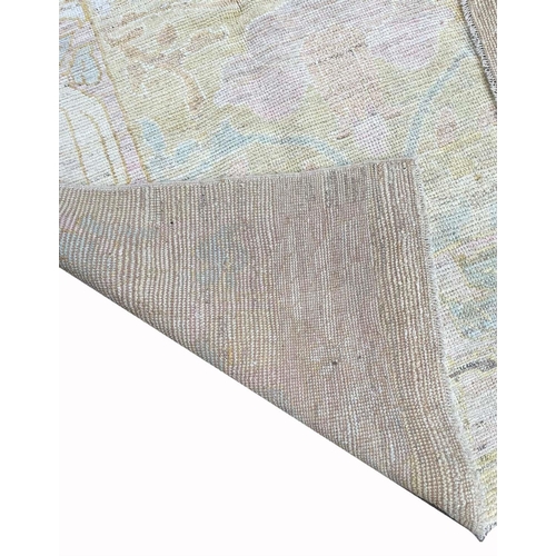 92 - ARTS AND CRAFTS DESIGN OUSHAK CARPET, 346cm x 250cm.