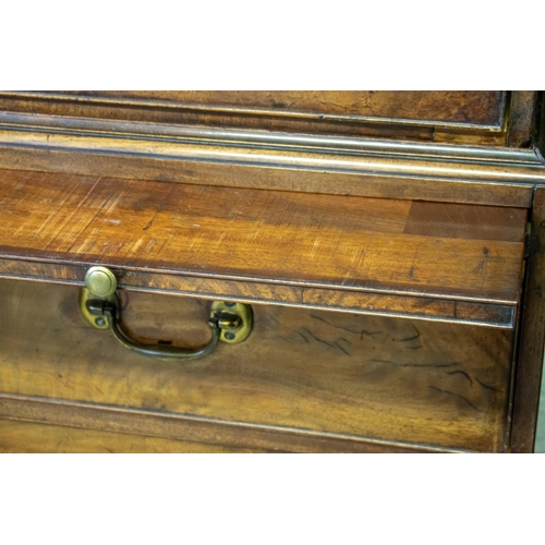 279 - CHEST ON CHEST, 190cm H x 121cm W x 59cm D, George III mahogany in two parts with eight drawers and ... 