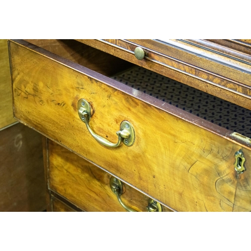 279 - CHEST ON CHEST, 190cm H x 121cm W x 59cm D, George III mahogany in two parts with eight drawers and ... 