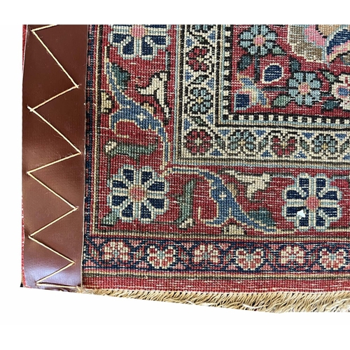 87 - ANTIQUE KASHAN CARPET, 330cm x 215cm.