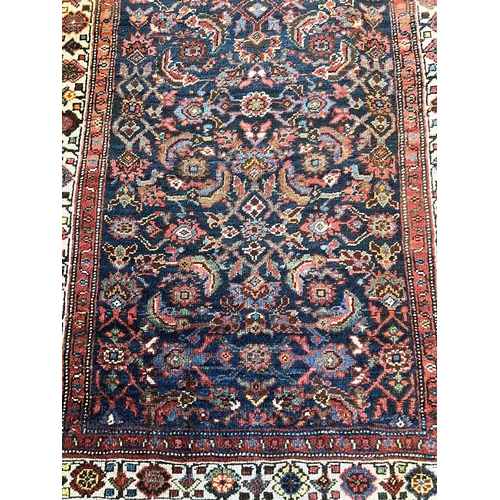 93 - ANTIQUE PERSIAN BIJAR RUNNER, 546cm x 107cm.