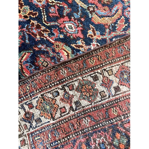 93 - ANTIQUE PERSIAN BIJAR RUNNER, 546cm x 107cm.