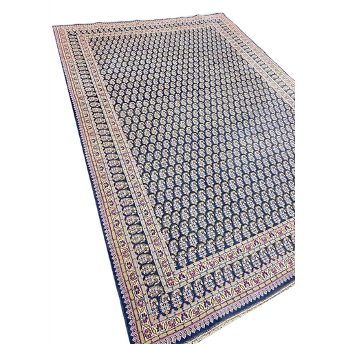 101 - ANTIQUE INDIAN AMRITSAR RUG, 219cm x 167cm.