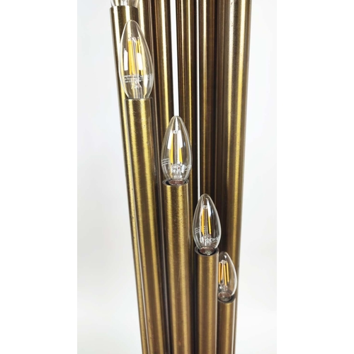 104 - GOFFREDO REGGIANI STYLE FLOOR LAMP, 12 branch light, 159.5cm H.