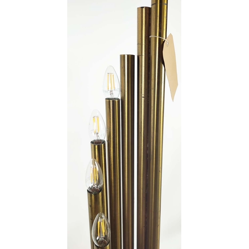 104 - GOFFREDO REGGIANI STYLE FLOOR LAMP, 12 branch light, 159.5cm H.