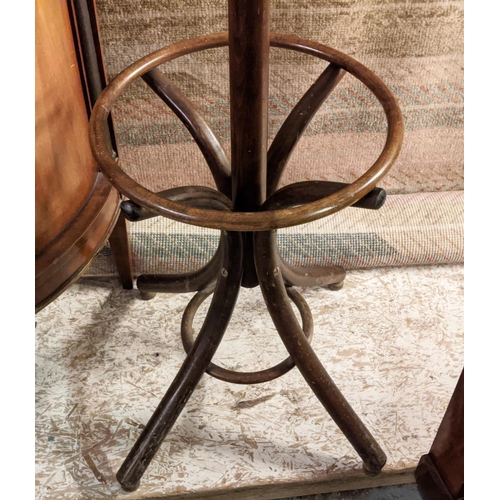 113 - COAT AND HAT STAND, 195cm H, bentwood.