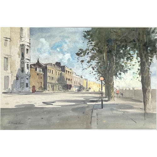 38 - JOHN BARRIE HASTE (1931-2011), 'Cheyne Walk' watercolour, 33cm x 55cm, signed, framed.