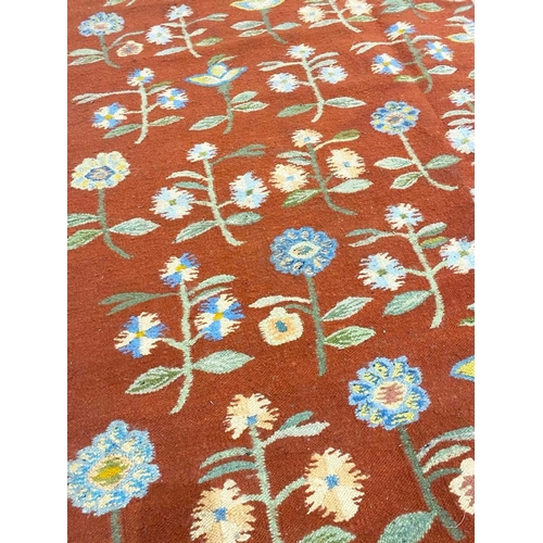 96 - VINTAGE SWEDISH KILIM, 318cm x 193cm, circa 1940.