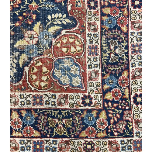 102A - ANTIQUE PERSIAN RUG, 185cm x 134cm.