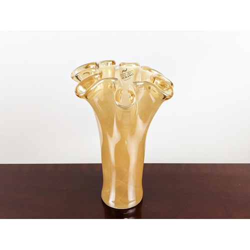 181 - VASE, 30.5cm H, Murano style glass.