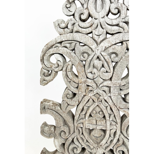 330 - ASIAN ARCHITECTURAL CARVING, on stand, 120cm H.