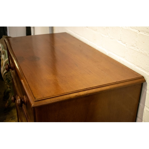 179 - CHEST, 93cm H x 93cm W x 48cm D, Victorian mahogany of three drawers.