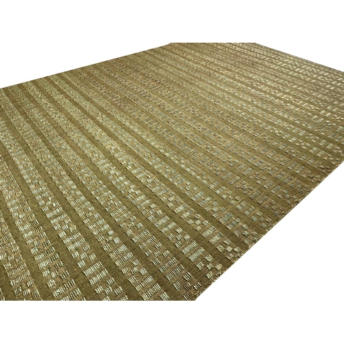 173 - FINE NATURAL 'OLIVE' JUTE CARPET, 350cm x 250cm.