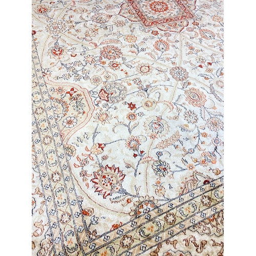 176 - FINE PURE SILK HEREKE DESIGN CARPET, 310cm x 250cm.