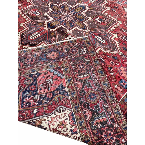 179 - PERSIAN HERIZ CARPET, 333cm x 268cm.