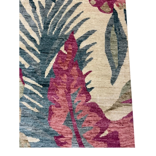 187 - CONTEMPORARY 'TROPICAL' CARPET, 302cm x 201cm.