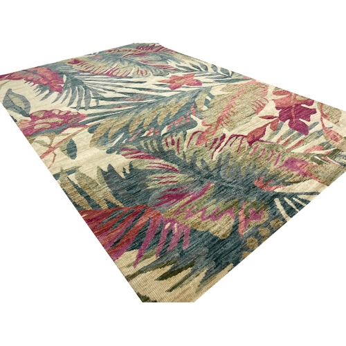 187 - CONTEMPORARY 'TROPICAL' CARPET, 302cm x 201cm.