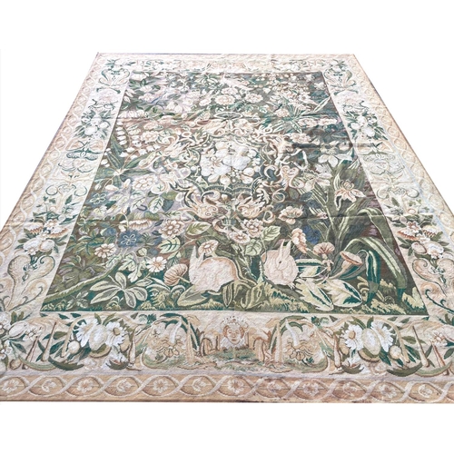 190 - VERDURE DESIGN NEEDLEPOINT TAPESTRY, 310cm x 240cm.