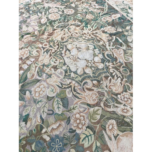 190 - VERDURE DESIGN NEEDLEPOINT TAPESTRY, 310cm x 240cm.